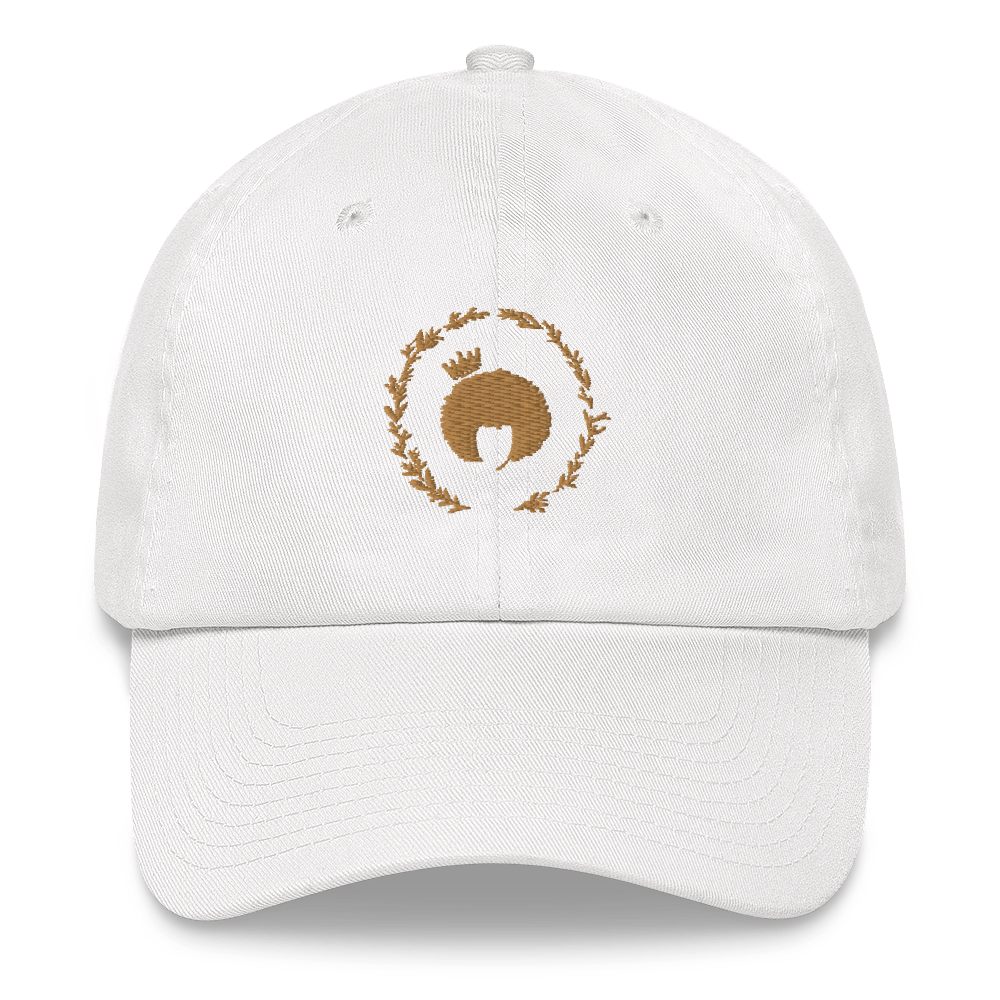 Classic Queen Naturals Embroidered Dad Hat - White